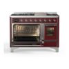 ILVE UM12F Majestic II 48 inch Dual Fuel Range with 8 Burners, Griddle