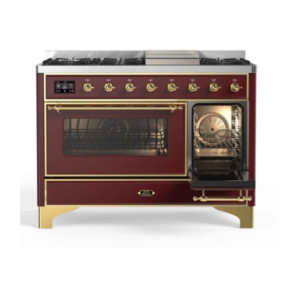 ILVE UM12F Majestic II 48 inch Dual Fuel Range with 8 Burners, Griddle