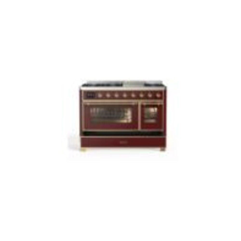 ILVE UM12F Majestic II 48 inch Dual Fuel Range with 8 Burners, Griddle