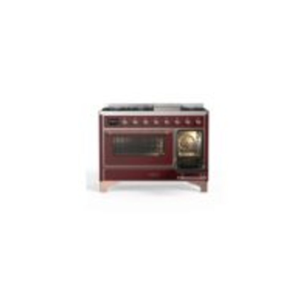 ILVE UM12F Majestic II 48 inch Dual Fuel Range with 8 Burners, Griddle