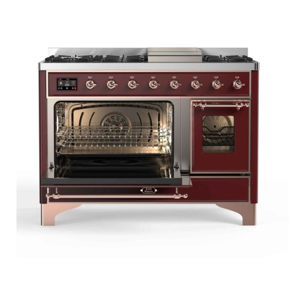 ILVE UM12F Majestic II 48 inch Dual Fuel Range with 8 Burners, Griddle