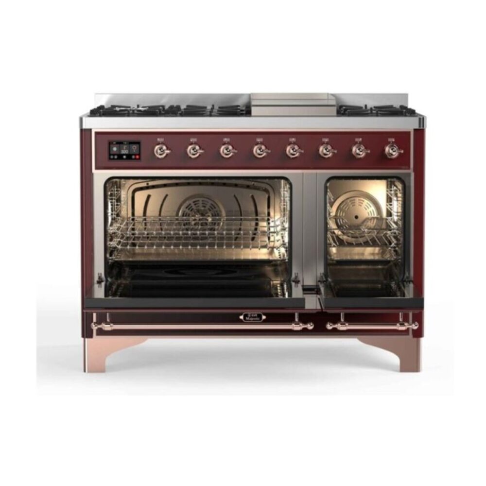 ILVE_UM12FDNS3BUPLP_Majestic_II_48"_Dual_Fuel_Range_Top_Angle