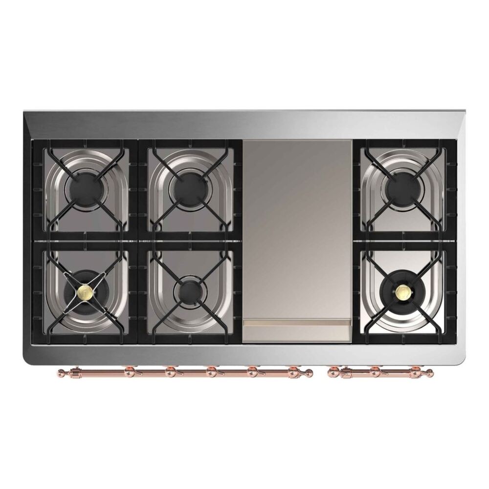 ILVE UM12F Majestic II 48 inch Dual Fuel Range with 8 Burners, Griddle