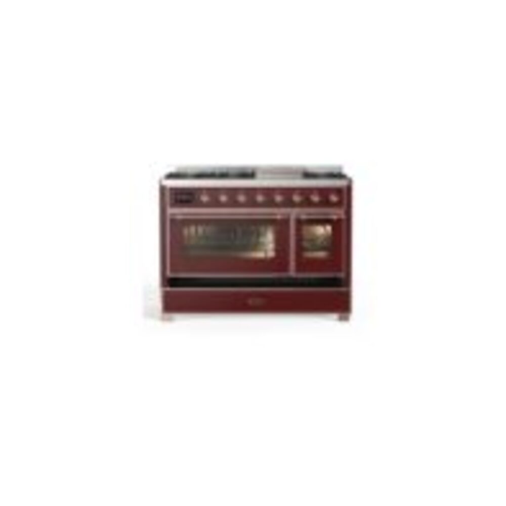 ILVE UM12F Majestic II 48 inch Dual Fuel Range with 8 Burners, Griddle