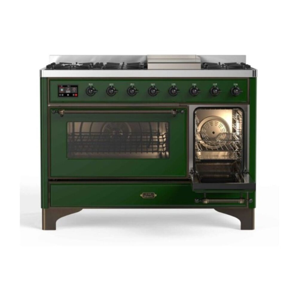 ILVE UM12F Majestic II 48 inch Dual Fuel Range with 8 Burners, Griddle