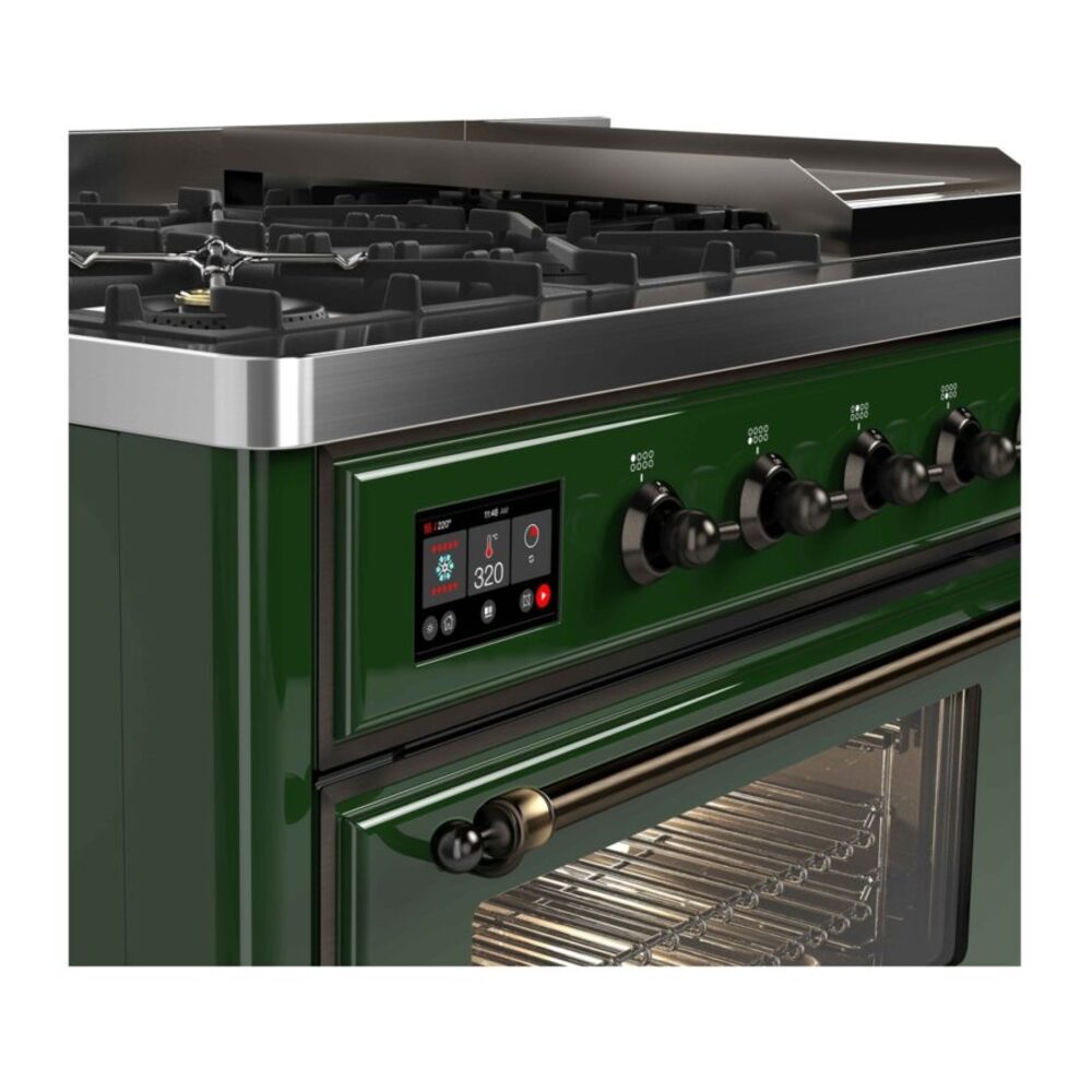 ILVE UM12F Majestic II 48 inch Dual Fuel Range with 8 Burners, Griddle