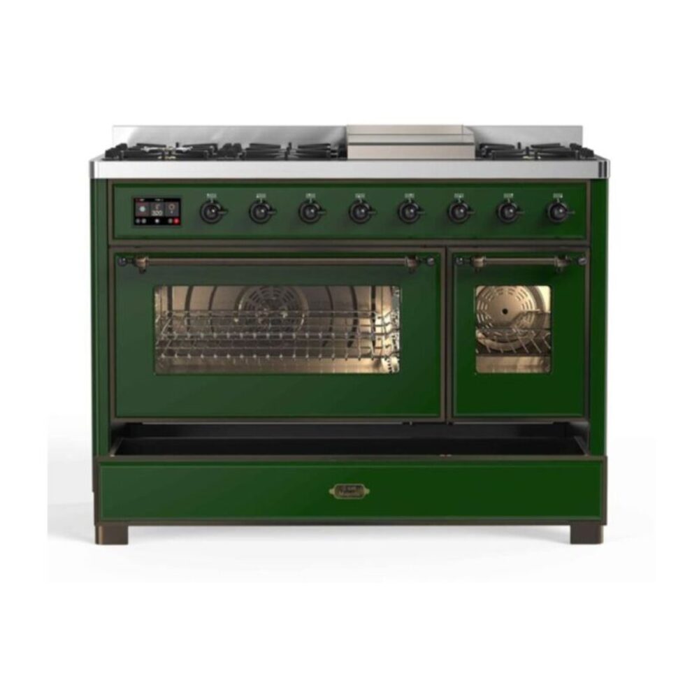ILVE UM12F Majestic II 48 inch Dual Fuel Range with 8 Burners, Griddle
