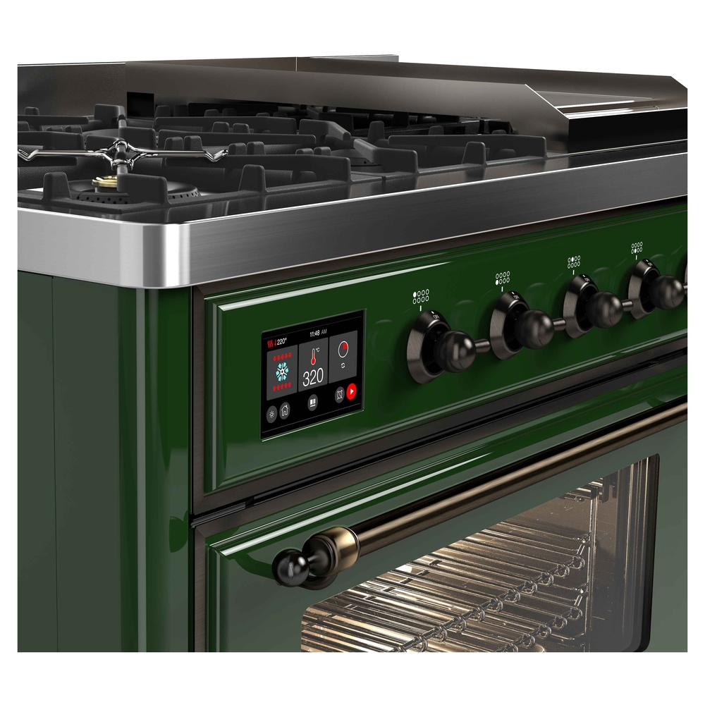 ILVE UM12F Majestic II 48 inch Dual Fuel Range with 8 Burners, Griddle