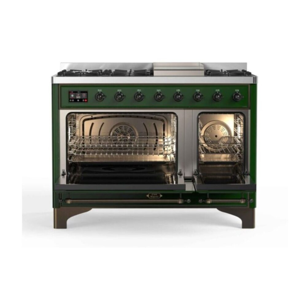 ILVE_UM12FDNS3EGB_Majestic_II_48"_Dual_Fuel_Range_Top_Angle