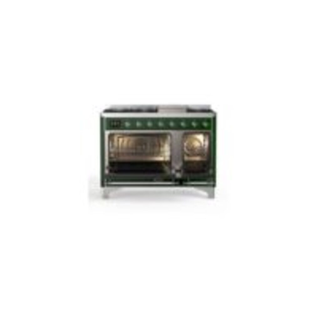 ILVE_UM12FDNS3EGCLP_Majestic_II_48"_Dual_Fuel_Range_Top_Angle