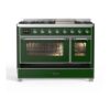 ILVE UM12F Majestic II 48 inch Dual Fuel Range with 8 Burners, Griddle