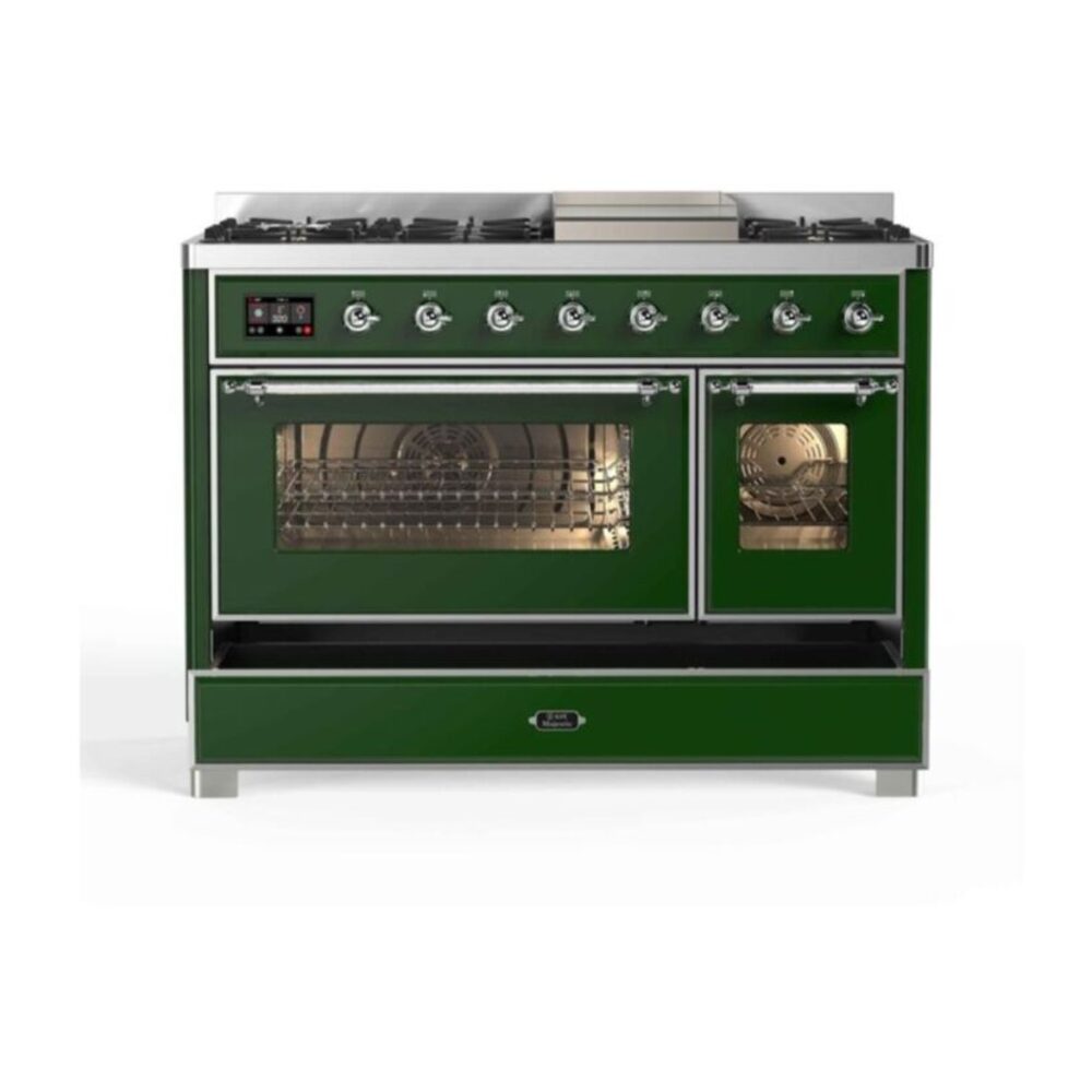 ILVE UM12F Majestic II 48 inch Dual Fuel Range with 8 Burners, Griddle