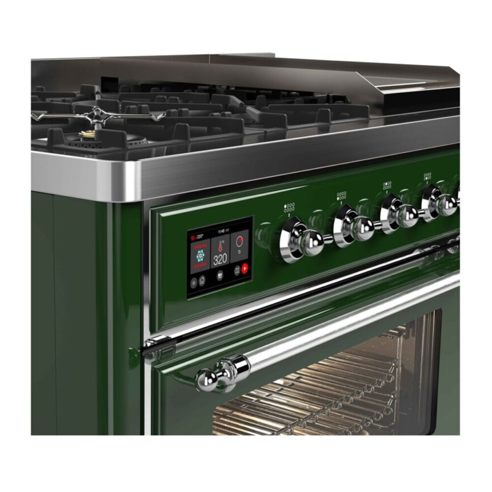 ILVE UM12F Majestic II 48 inch Dual Fuel Range with 8 Burners, Griddle