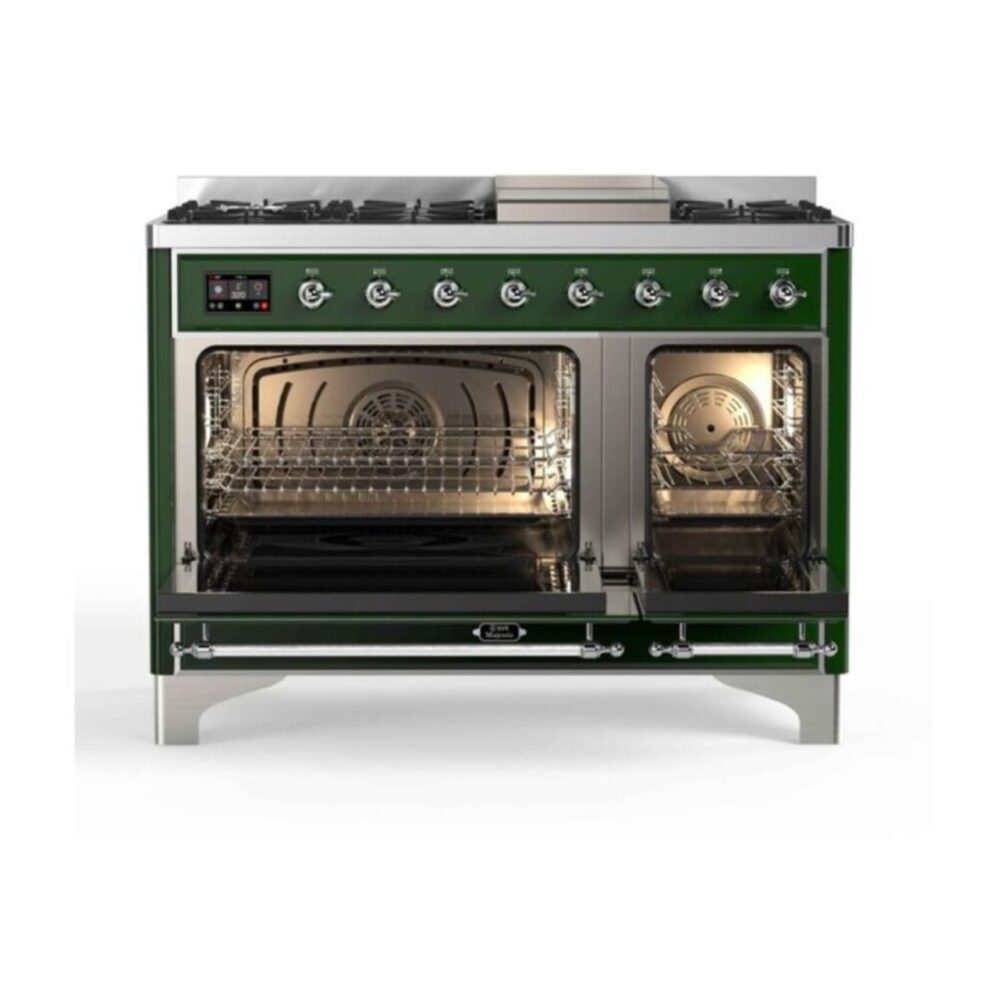 ILVE_UM12FDNS3EGC_Majestic_II_48_Dual_Fuel_Range_Top_Angle