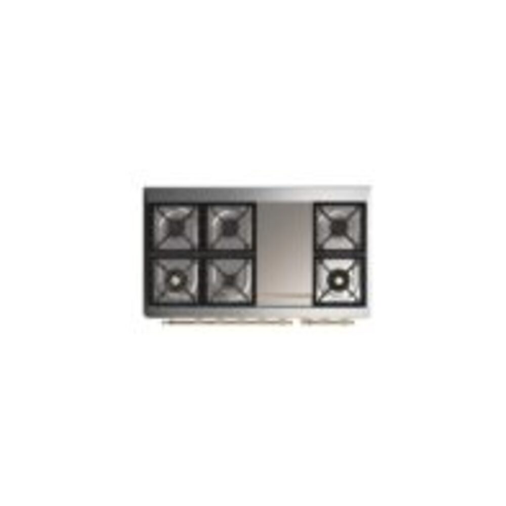 ILVE UM12F Majestic II 48 inch Dual Fuel Range with 8 Burners, Griddle