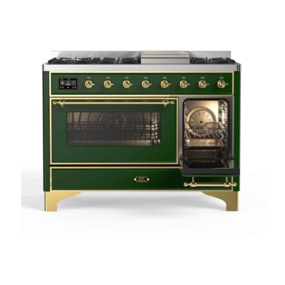 ILVE UM12F Majestic II 48 inch Dual Fuel Range with 8 Burners, Griddle