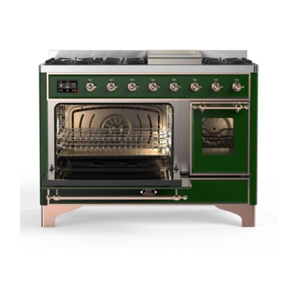 ILVE UM12F Majestic II 48 inch Dual Fuel Range with 8 Burners, Griddle