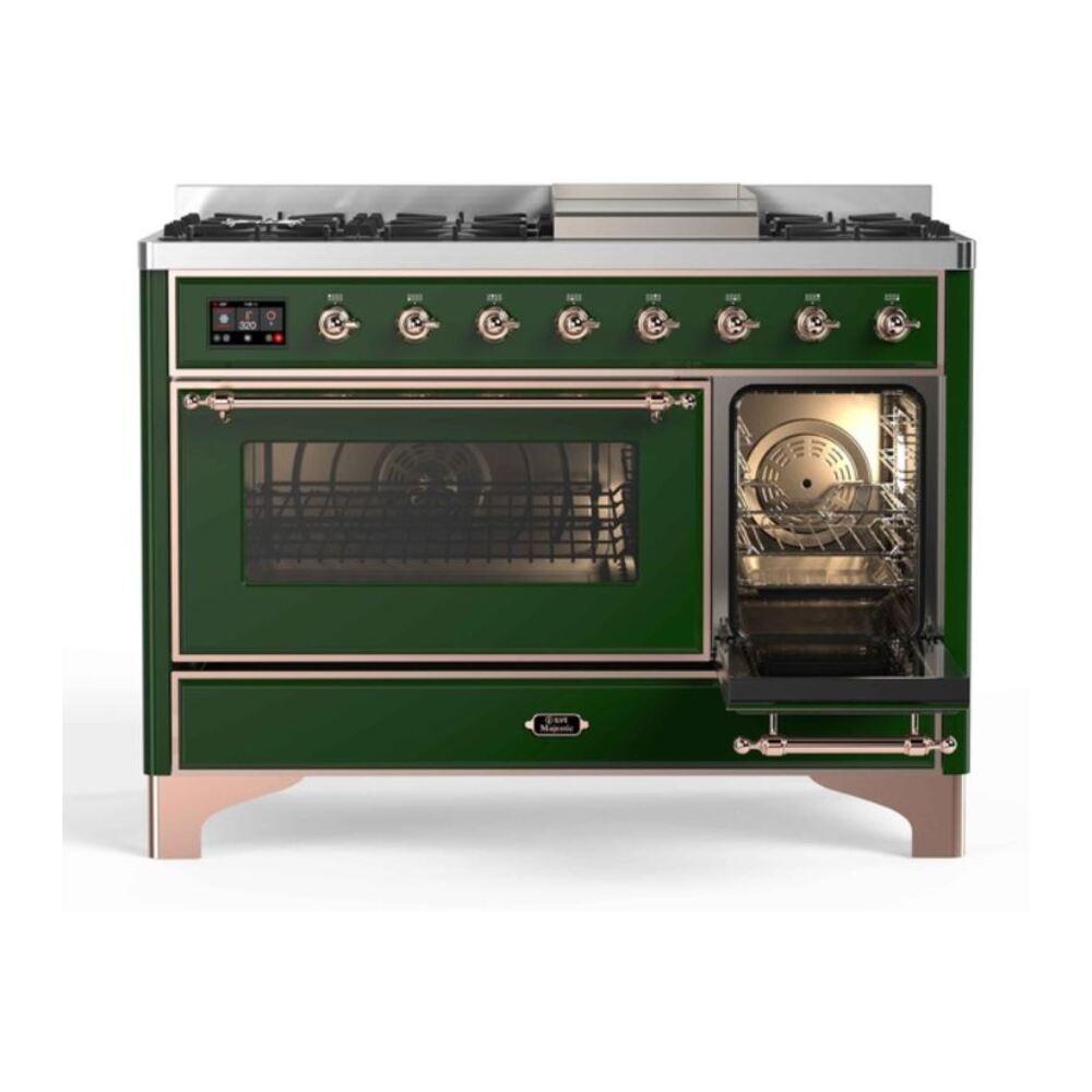 ILVE UM12F Majestic II 48 inch Dual Fuel Range with 8 Burners, Griddle