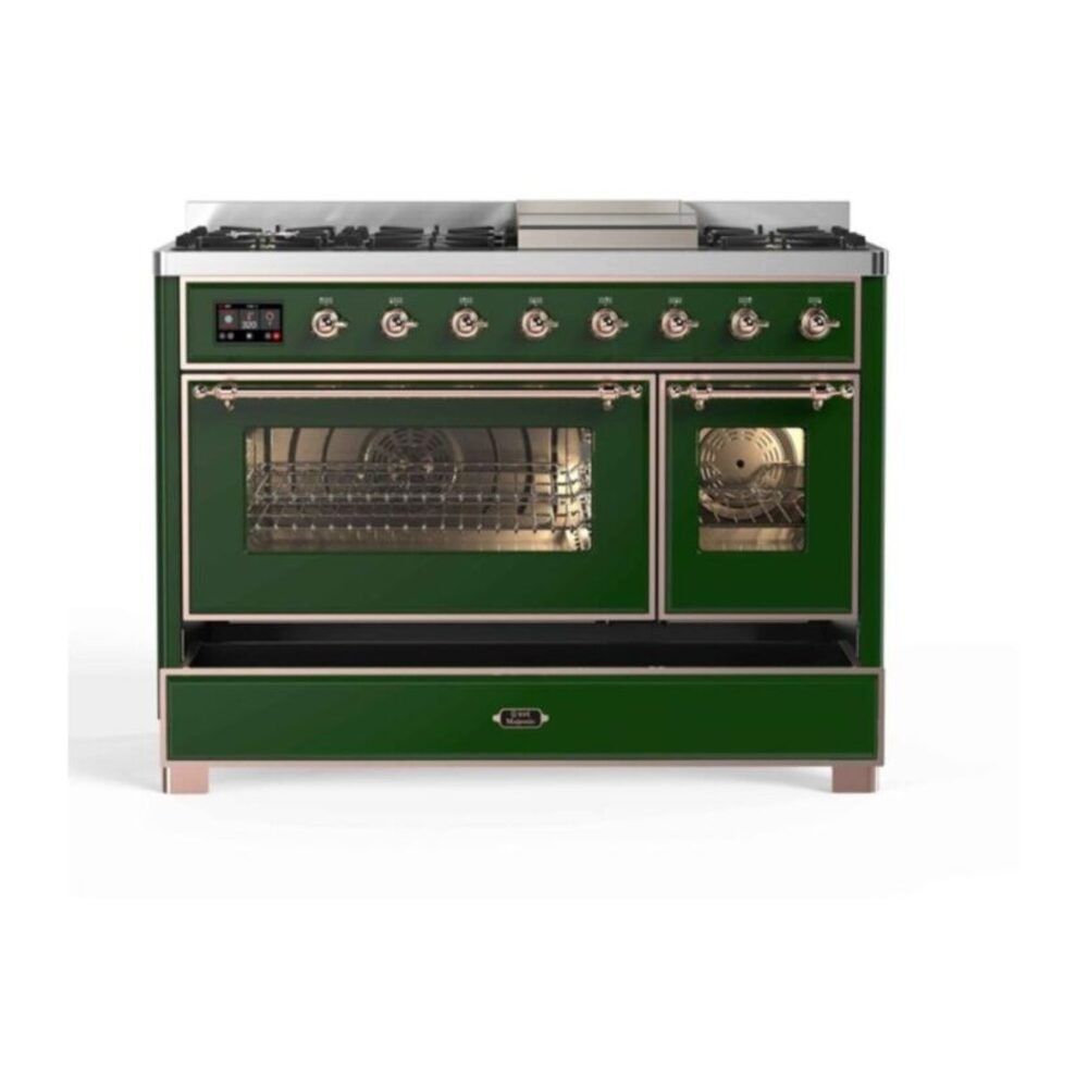 ILVE UM12F Majestic II 48 inch Dual Fuel Range with 8 Burners, Griddle