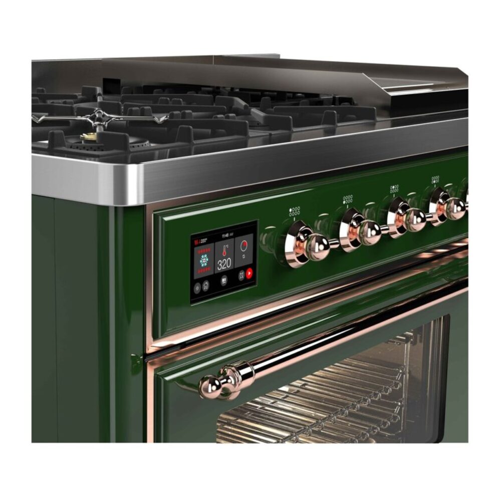 ILVE UM12F Majestic II 48 inch Dual Fuel Range with 8 Burners, Griddle