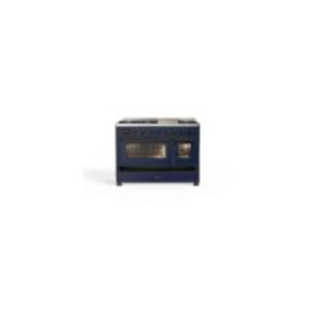 ILVE UM12F Majestic II 48 inch Dual Fuel Range with 8 Burners, Griddle