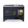 ILVE UM12F Majestic II 48 inch Dual Fuel Range with 8 Burners, Griddle