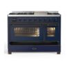 ILVE UM12F Majestic II 48 inch Dual Fuel Range with 8 Burners, Griddle