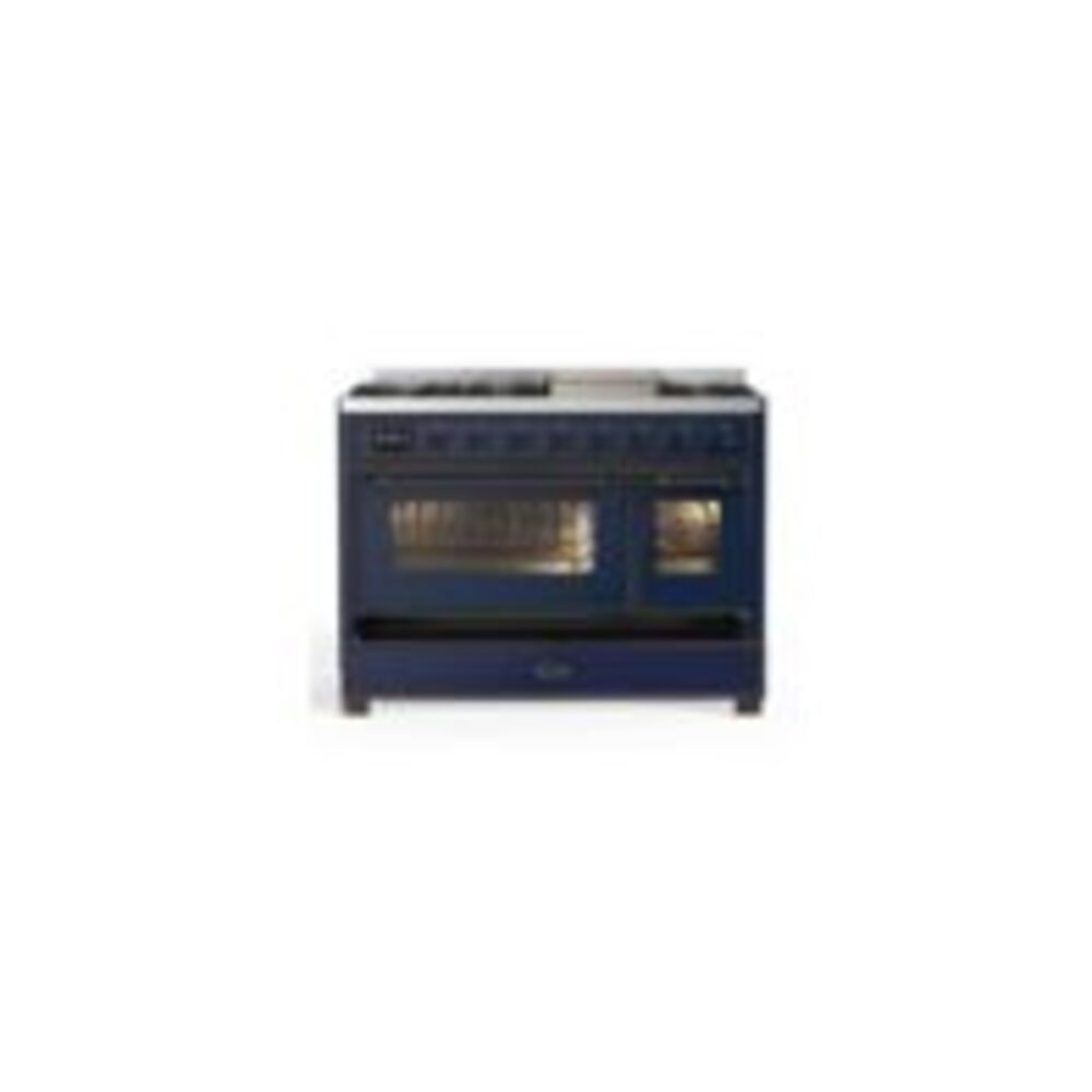 ILVE UM12F Majestic II 48 inch Dual Fuel Range with 8 Burners, Griddle