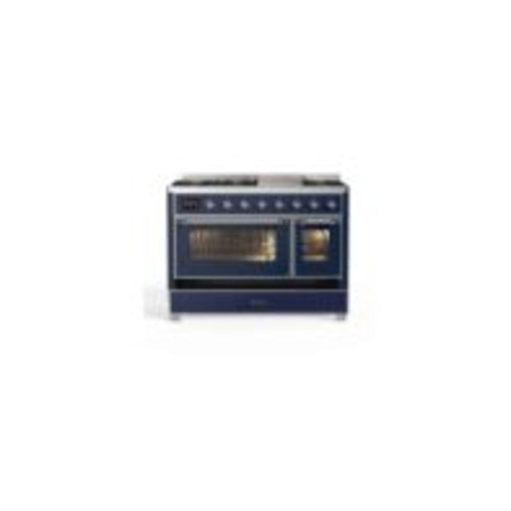 ILVE_UM12FDNS3MBCLP_Majestic_II_48"_Dual_Fuel_Range_Top_Angle