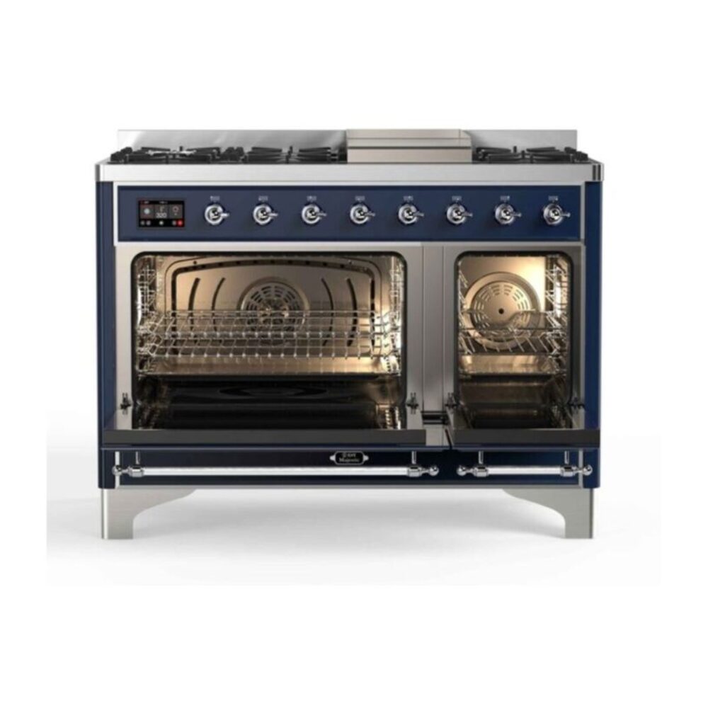 ILVE_UM12FDNS3MBC_Majestic_II_48"_Dual_Fuel_Range_oven_opened