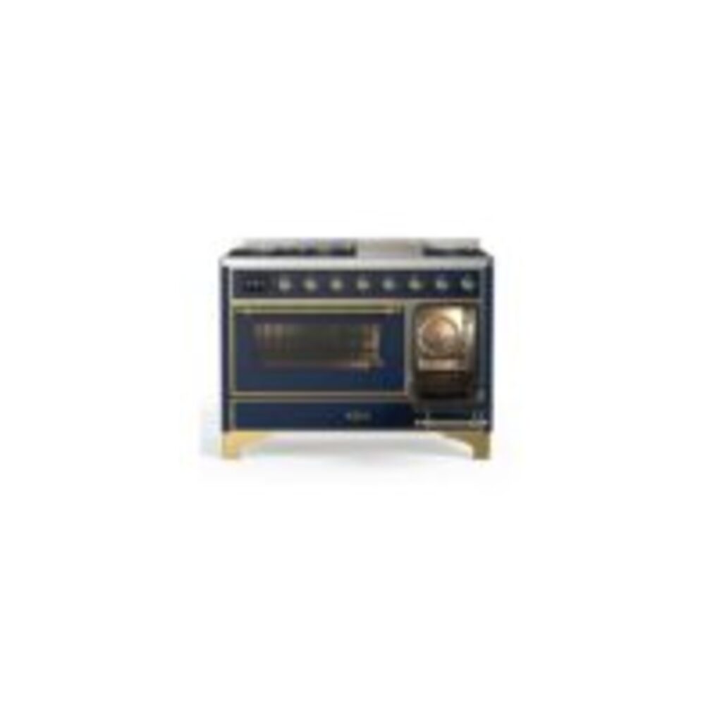 ILVE UM12F Majestic II 48 inch Dual Fuel Range with 8 Burners, Griddle