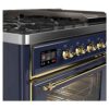 ILVE UM12F Majestic II 48 inch Dual Fuel Range with 8 Burners, Griddle
