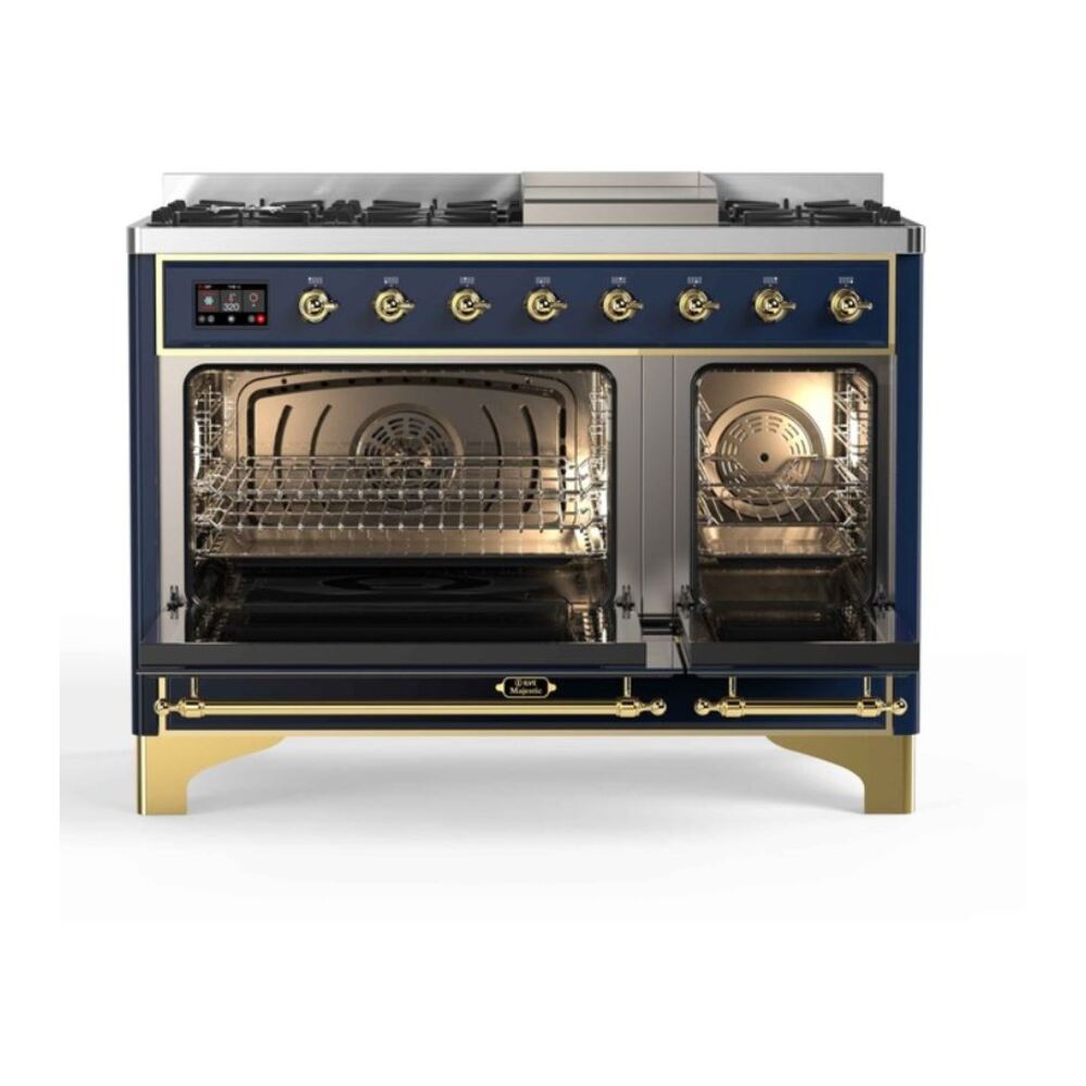 ILVE_UM12FDNS3MBG_Majestic_II_48_Dual_Fuel_Range_Top_Angle