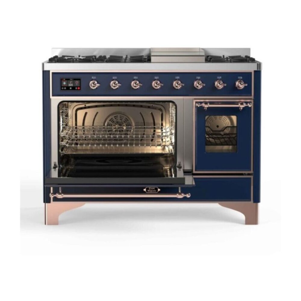 ILVE UM12F Majestic II 48 inch Dual Fuel Range with 8 Burners, Griddle