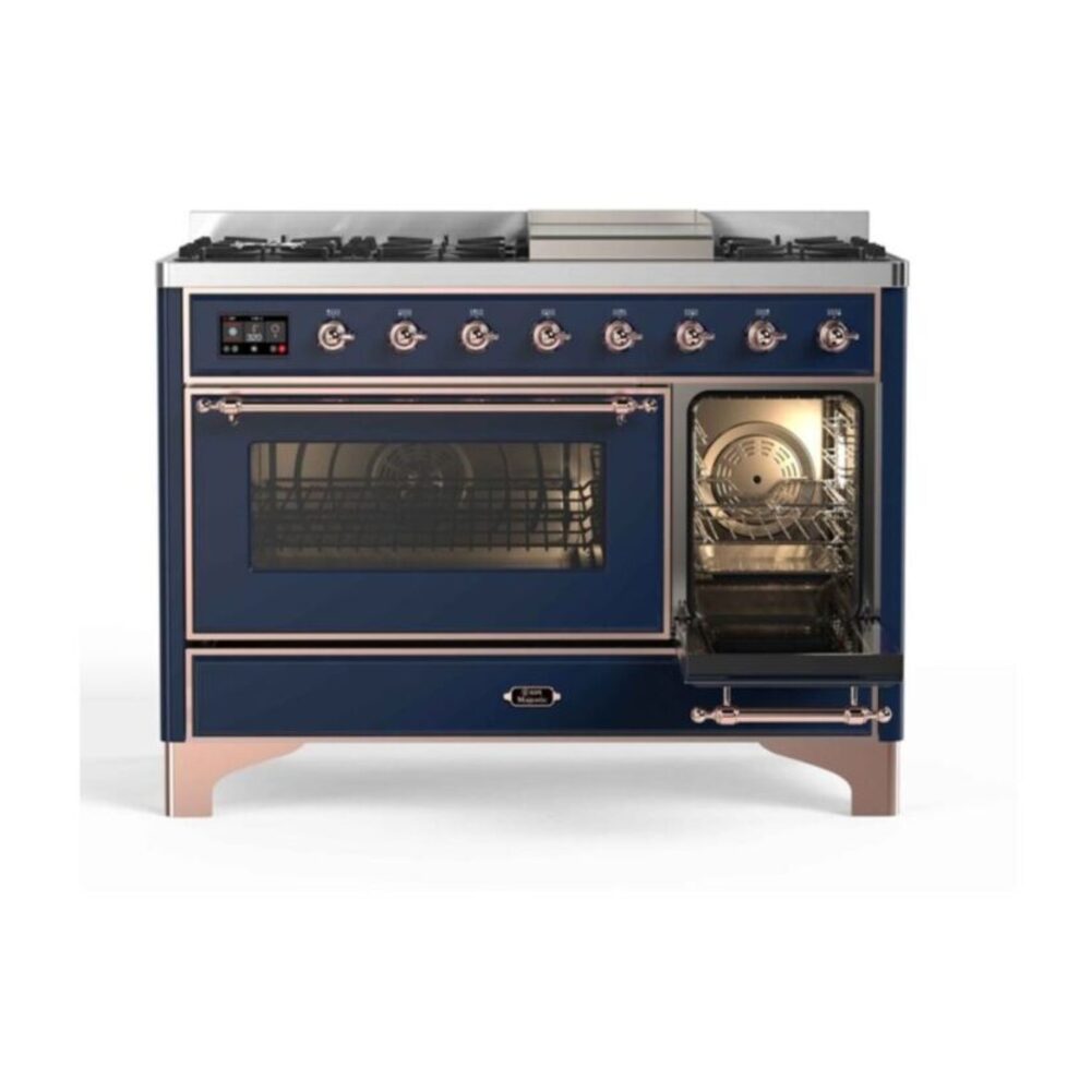 ILVE UM12F Majestic II 48 inch Dual Fuel Range with 8 Burners, Griddle