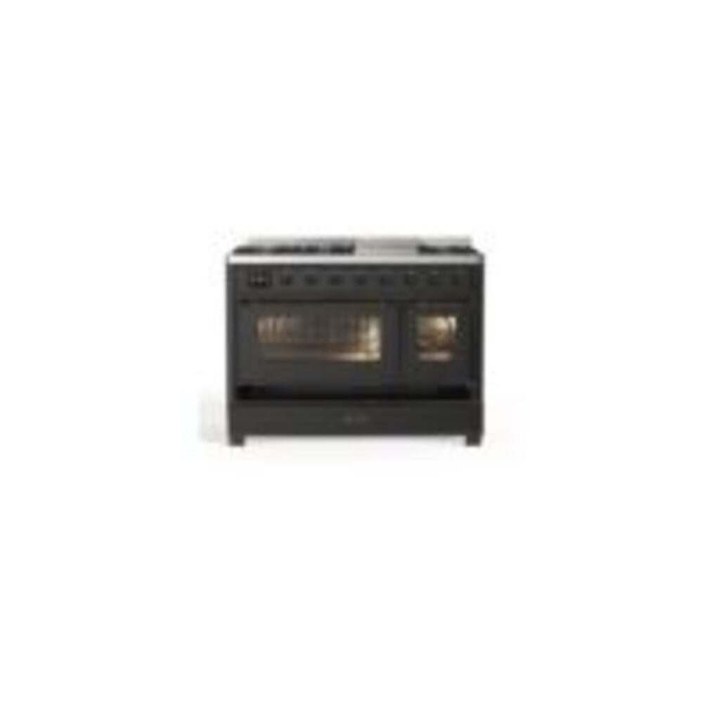 ILVE UM12F Majestic II 48 inch Dual Fuel Range with 8 Burners, Griddle