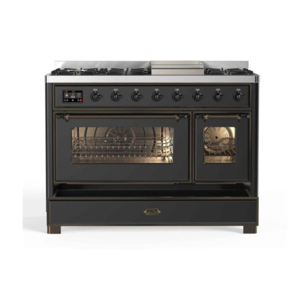 ILVE UM12F Majestic II 48 inch Dual Fuel Range with 8 Burners, Griddle