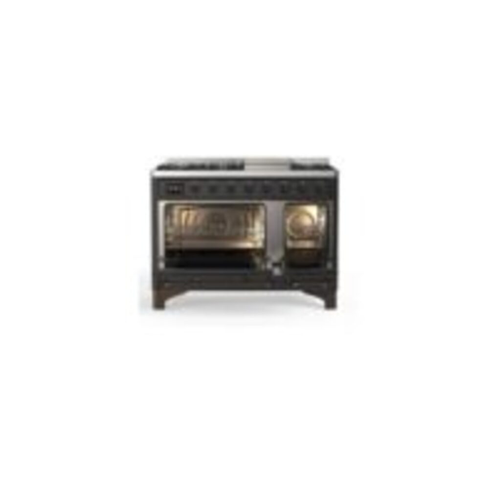 ILVE_UM12FDNS3MGBLP_Majestic_II_48"_Dual_Fuel_Range_Top_Angle