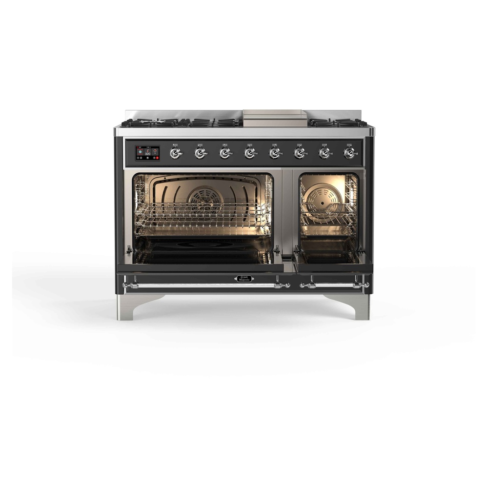 ILVE_UM12FDNS3MGC_Majestic_II_48"_Dual_Fuel_Range_oven_opened