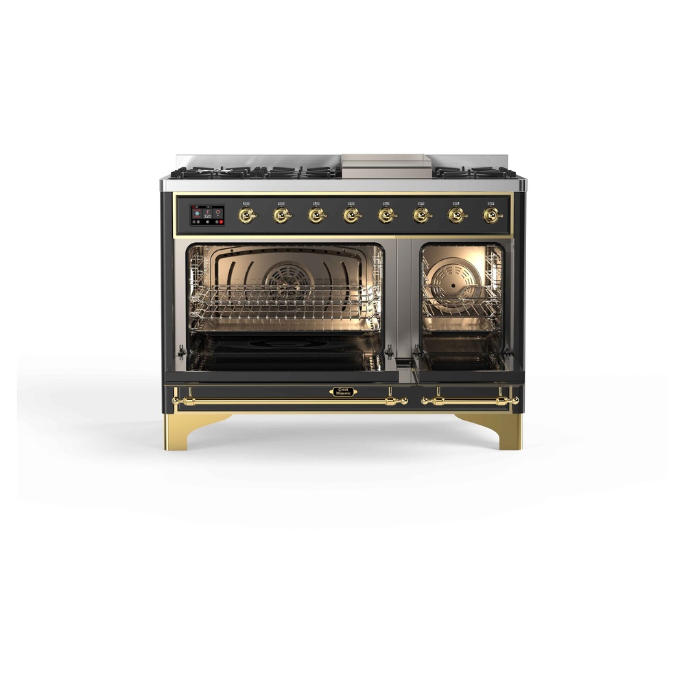 ILVE_UM12FDNS3MGG_Majestic_II_48"_Dual_Fuel_Range_oven_opened