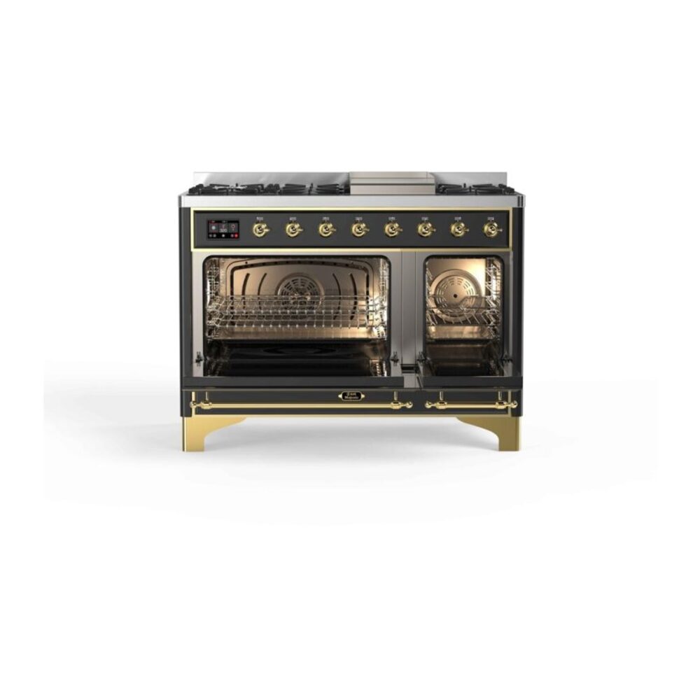 ILVE_UM12FDNS3MGG_Majestic_II_48"_Dual_Fuel_Range_oven_opened