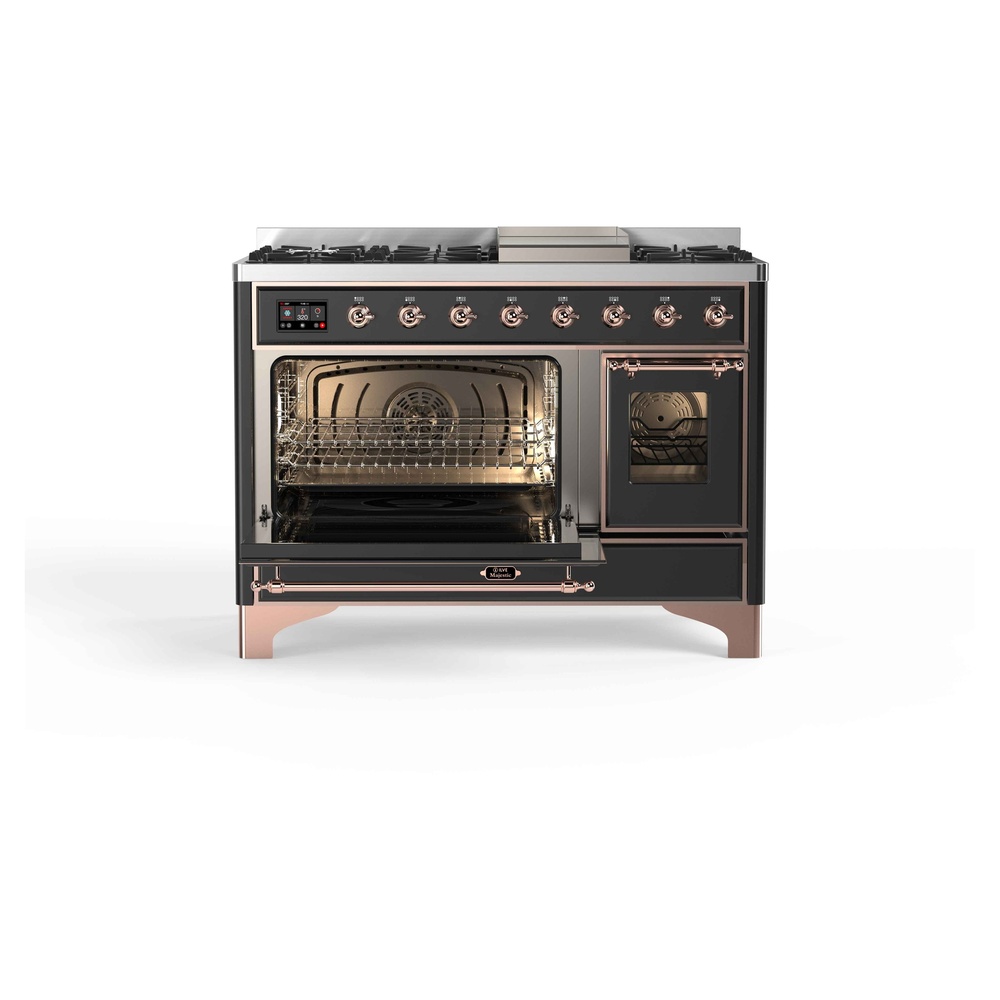 ILVE UM12F Majestic II 48 inch Dual Fuel Range with 8 Burners, Griddle