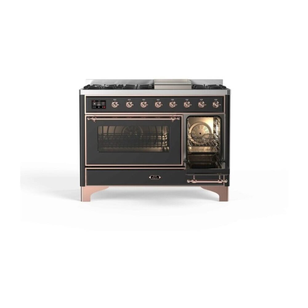 ILVE UM12F Majestic II 48 inch Dual Fuel Range with 8 Burners, Griddle
