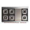 ILVE UM12F Majestic II 48 inch Dual Fuel Range with 8 Burners, Griddle