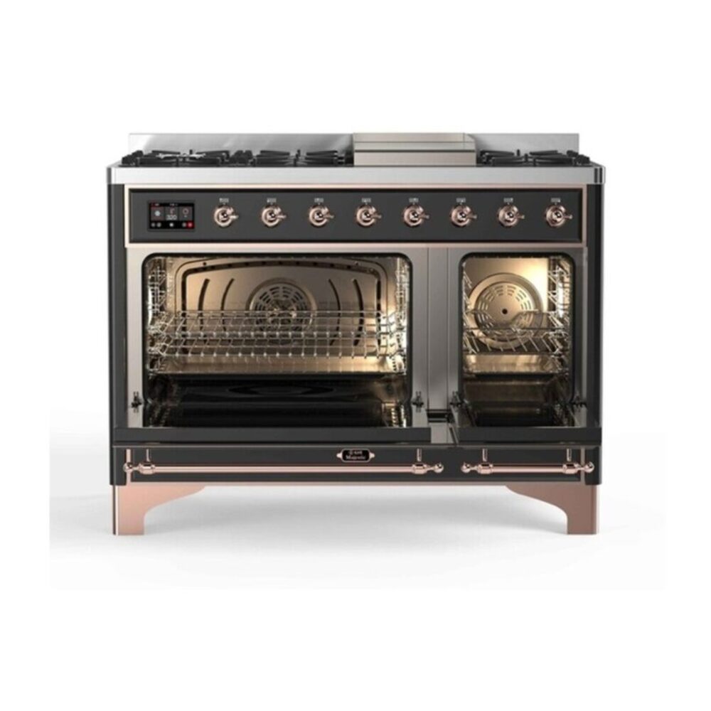ILVE_UM12FDNS3MGP_Majestic_II_48"_Dual_Fuel_Range_Top_Angle