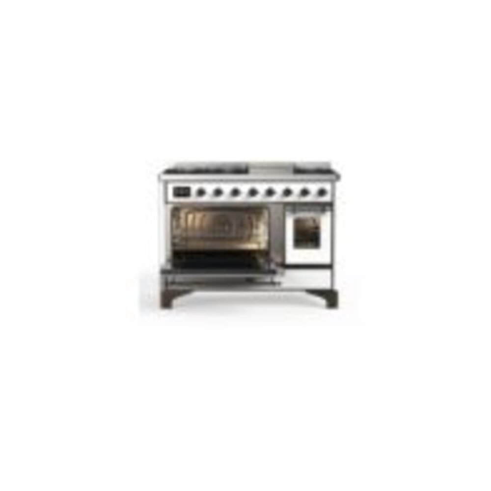 ILVE UM12F Majestic II 48 inch Dual Fuel Range with 8 Burners, Griddle
