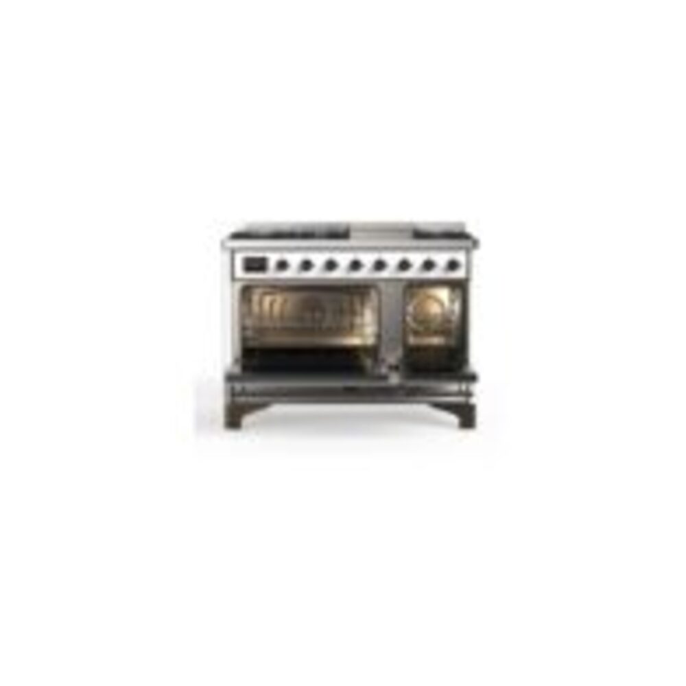 ILVE UM12F Majestic II 48 inch Dual Fuel Range with 8 Burners, Griddle
