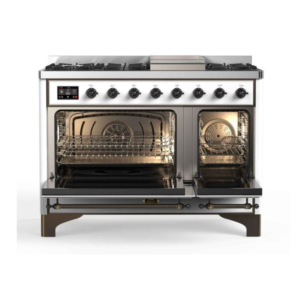 ILVE_UM12FDNS3RAB_Majestic_II_48"_Dual_Fuel_Range_Top_Angle