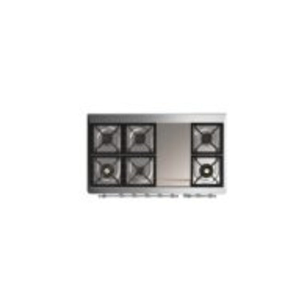 ILVE UM12F Majestic II 48 inch Dual Fuel Range with 8 Burners, Griddle