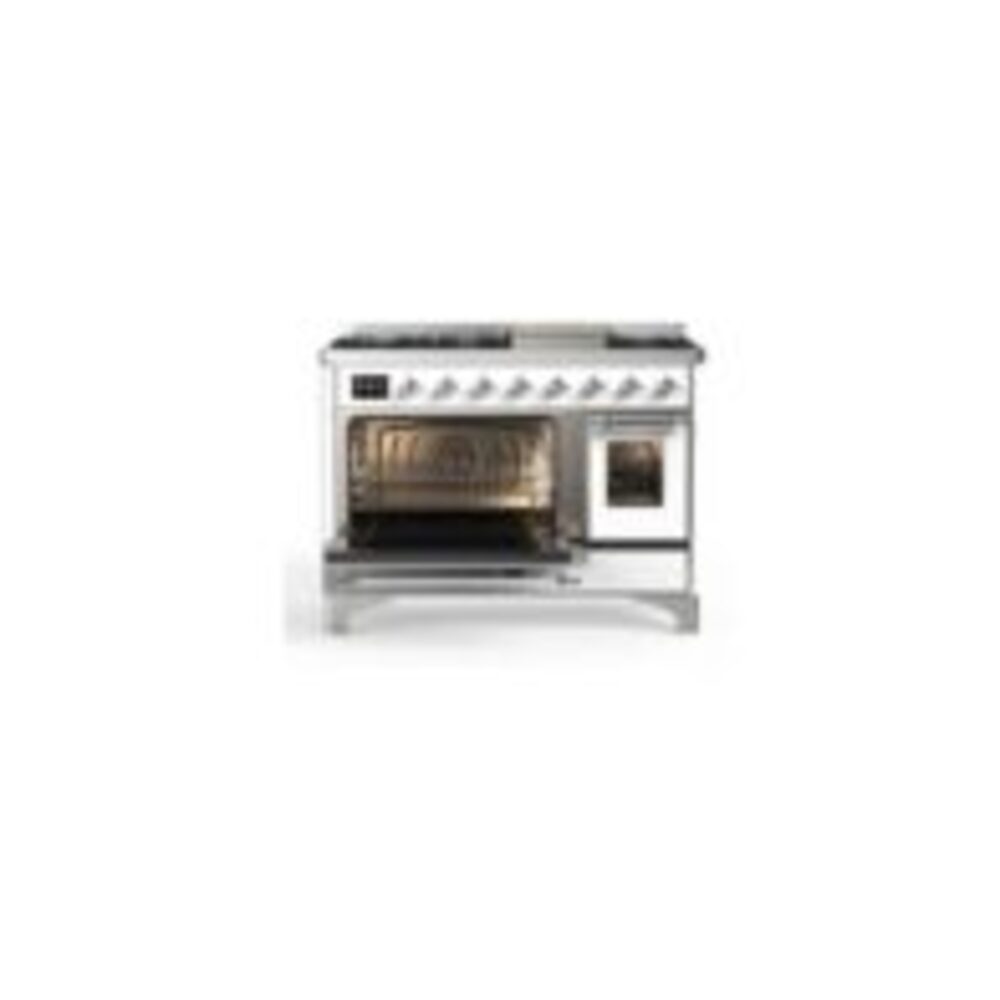 ILVE UM12F Majestic II 48 inch Dual Fuel Range with 8 Burners, Griddle